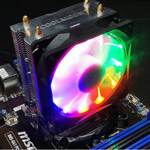 Load image into Gallery viewer, COOLMOON Frost Double Copper Tube CPU Fan Desktop PC Illuminated Silent AMD Air-Cooled Cooler, P2 Magic Moon Edition Single Fan, P22 Magic Moon Edition Double Fan, P2 Streamline Edition Single Fan, P22 Streamline Edition Double Fan