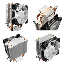 Load image into Gallery viewer, COOLMOON Frost Double Copper Tube CPU Fan Desktop PC Illuminated Silent AMD Air-Cooled Cooler, P2 Magic Moon Edition Single Fan, P22 Magic Moon Edition Double Fan, P2 Streamline Edition Single Fan, P22 Streamline Edition Double Fan