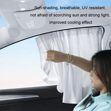 Load image into Gallery viewer, Car Side Window Privacy Sun Protection Curtain, For Tesla Model Y 4pcs White, For Tesla Model Y 4pcs Black, For Tesla Model 3 4pcs White, For Tesla Model 3 4pcs Black
