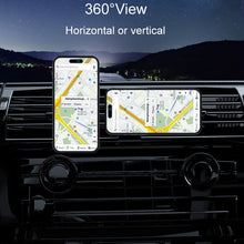 Load image into Gallery viewer, Car Magnetic Wireless Charging Cell Phone Holder With Ambient Light, Blue Light, Colorful Light