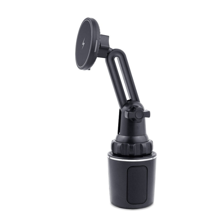 Car Water Cup Holder MagSafe Wireless Charging Bracket, Black