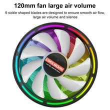 Load image into Gallery viewer, COOLMOON CPU Cooler Desktop Computer Auto Color Change Multi-Platform Mute Cooling Fan, CM-BF-RGB