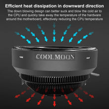 Load image into Gallery viewer, COOLMOON CPU Cooler Desktop Computer Auto Color Change Multi-Platform Mute Cooling Fan, CM-BF-RGB