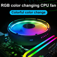 Load image into Gallery viewer, COOLMOON CPU Cooler Desktop Computer Auto Color Change Multi-Platform Mute Cooling Fan, CM-BF-RGB