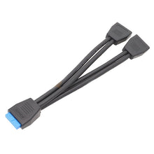 Load image into Gallery viewer, Computer Motherboard 19 Pin USB3.0 One To Two Extension Cable, 21cm 19Pin