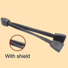 Load image into Gallery viewer, Computer Motherboard 19 Pin USB3.0 One To Two Extension Cable, 21cm 19Pin