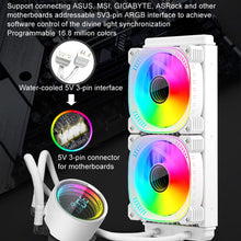 Load image into Gallery viewer, COOLMOON CM-YM-240T Digital ARGB Lens Edition Integrated Water Cooling CPU Cooler Temperature Display CPU Fan, CM-YM-240T
