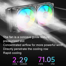 Load image into Gallery viewer, COOLMOON CM-YM-240T Digital ARGB Lens Edition Integrated Water Cooling CPU Cooler Temperature Display CPU Fan, CM-YM-240T