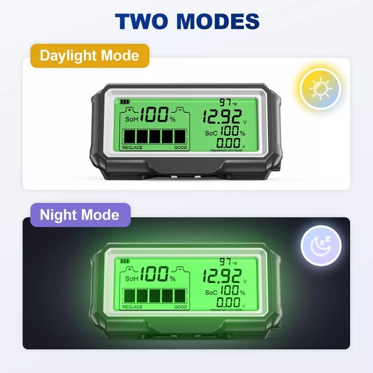 ANCEL 12V LED Car Battery Tester SOH/SOC Rechargeable Battery Analysis Tool, BM200 PRO