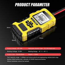 Load image into Gallery viewer, FOXSUR 12V/24V Automotive Lead-acid Battery Internal Resistance Rapid Analyzer, Yellow