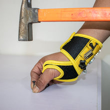 Load image into Gallery viewer, Thumb Wrap Magnetic Metal Accessory Tool Storage Strap, Orange, Blue, Yellow