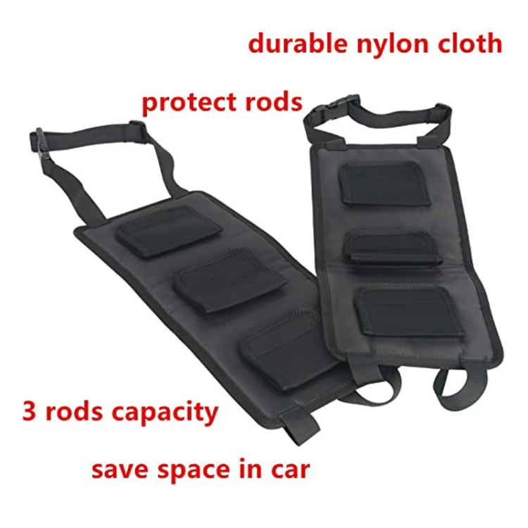 Car Back Seat Fishing Rod Strap Fixed Storage Bag