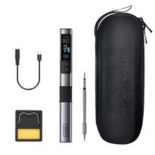Load image into Gallery viewer, FNIRSI Portable Constant Temperature Soldering Iron Set, HS-02A Standard-B Round Tip, HS-02A Standard 6 Head, HS-02A Upgrade B+C2C Line+90W US Plug, HS-02A Upgrade B+C2C Line+100W US Plug+EU Adapter, HS-02A Upgrade 6 Head+C2C Line+90W US Plug          ...