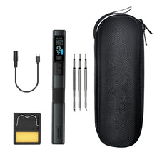 Load image into Gallery viewer, FNIRSI Portable Constant Temperature Soldering Iron Set, HS-02A Standard-B Round Tip, HS-02A Standard 6 Head, HS-02A Upgrade B+C2C Line+90W US Plug, HS-02A Upgrade B+C2C Line+100W US Plug+EU Adapter, HS-02A Upgrade 6 Head+C2C Line+90W US Plug          ...