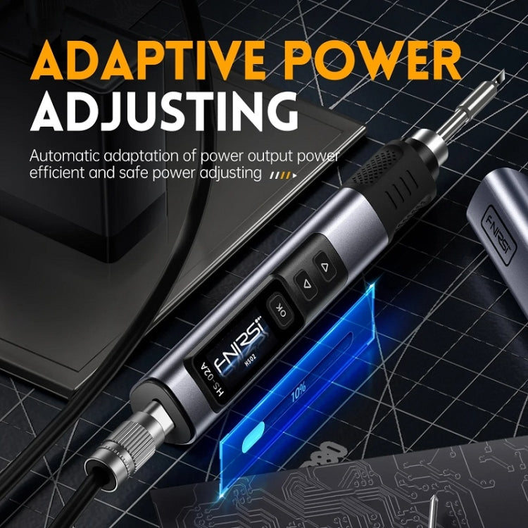 FNIRSI Portable Constant Temperature Soldering Iron Set, HS-02A Standard-B Round Tip, HS-02A Standard 6 Head, HS-02A Upgrade B+C2C Line+90W US Plug, HS-02A Upgrade B+C2C Line+100W US Plug+EU Adapter, HS-02A Upgrade 6 Head+C2C Line+90W US Plug          ...