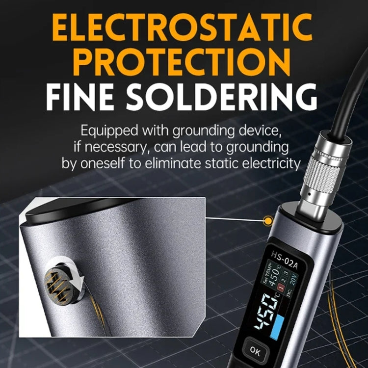 FNIRSI Portable Constant Temperature Soldering Iron Set, HS-02A Standard-B Round Tip, HS-02A Standard 6 Head, HS-02A Upgrade B+C2C Line+90W US Plug, HS-02A Upgrade B+C2C Line+100W US Plug+EU Adapter, HS-02A Upgrade 6 Head+C2C Line+90W US Plug          ...