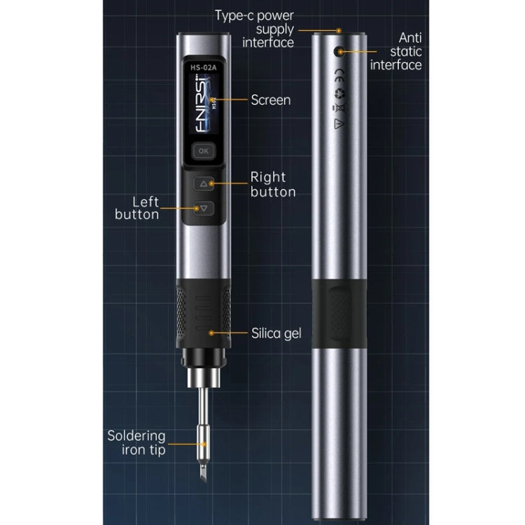 FNIRSI Portable Constant Temperature Soldering Iron Set, HS-02A Standard-B Round Tip, HS-02A Standard 6 Head, HS-02A Upgrade B+C2C Line+90W US Plug, HS-02A Upgrade B+C2C Line+100W US Plug+EU Adapter, HS-02A Upgrade 6 Head+C2C Line+90W US Plug          ...