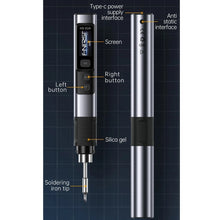 Load image into Gallery viewer, FNIRSI Portable Constant Temperature Soldering Iron Set, HS-02A Standard-B Round Tip, HS-02A Standard 6 Head, HS-02A Upgrade B+C2C Line+90W US Plug, HS-02A Upgrade B+C2C Line+100W US Plug+EU Adapter, HS-02A Upgrade 6 Head+C2C Line+90W US Plug          ...