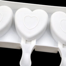 Load image into Gallery viewer, 3 Grids Heart Shape Ice Cream Model DIY Pudding Mold Without Stick, 3 Grids Heart