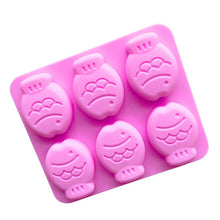 Load image into Gallery viewer, 6 Grids Little Fish Shape Silicone Cake Mould Handmade Soap Mould, 6 Grids Little Fish