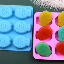 Load image into Gallery viewer, 6 Grids Little Fish Shape Silicone Cake Mould Handmade Soap Mould, 6 Grids Little Fish