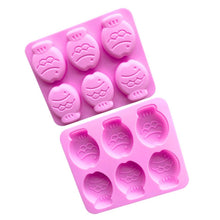 Load image into Gallery viewer, 6 Grids Little Fish Shape Silicone Cake Mould Handmade Soap Mould, 6 Grids Little Fish