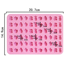 Load image into Gallery viewer, 66 Grids Fruit Silicone Fudge Molds Mini Candy Molds, 66 Grids Fruit