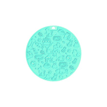 Load image into Gallery viewer, 7 Inch Pet Licking Mat with Suction Cups Non-Slip Slow Feeding Mat for Dogs &amp; Cats, Grey, Mint Color, Blue