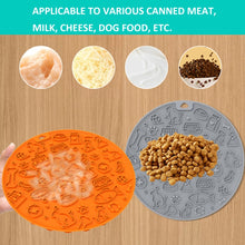 Load image into Gallery viewer, 7 Inch Pet Licking Mat with Suction Cups Non-Slip Slow Feeding Mat for Dogs &amp; Cats, Grey, Mint Color, Blue