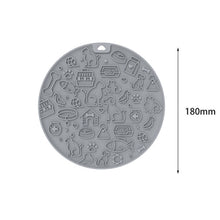 Load image into Gallery viewer, 7 Inch Pet Licking Mat with Suction Cups Non-Slip Slow Feeding Mat for Dogs &amp; Cats, Grey, Mint Color, Blue