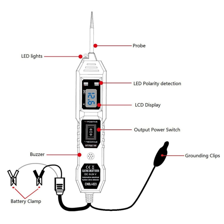 Vehicle Circuit Diode Tester Multifunctional Drive Detectors, MZ-823