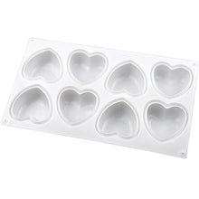 Load image into Gallery viewer, 8 Grids Heart Silicone Chocolate Mold Handmade Aroma Soap Mould, 8 Grids Heart