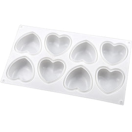 8 Grids Heart Silicone Chocolate Mold Handmade Aroma Soap Mould, 8 Grids Heart