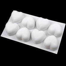 Load image into Gallery viewer, 8 Grids Heart Silicone Chocolate Mold Handmade Aroma Soap Mould, 8 Grids Heart