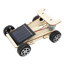 Load image into Gallery viewer, Solar Car DIY Wooden Assembly Children Educational Toy Science Technology Creator Work