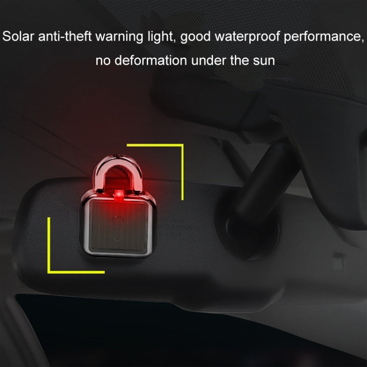 Car Solar Flashing Atmosphere Anti-Theft Warning Lock Light