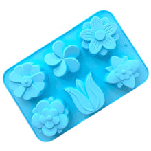 Load image into Gallery viewer, 6 Grids Flower Silicone Baking Cake Molds DIY Handmade Soap Mould, 6 Grids Flower