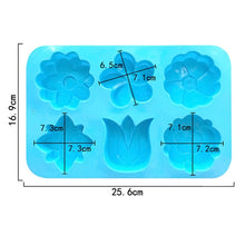 Load image into Gallery viewer, 6 Grids Flower Silicone Baking Cake Molds DIY Handmade Soap Mould, 6 Grids Flower