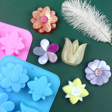 Load image into Gallery viewer, 6 Grids Flower Silicone Baking Cake Molds DIY Handmade Soap Mould, 6 Grids Flower