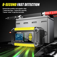 Load image into Gallery viewer, FOXSUR Cars Motorcycles 12V Lithium Cattery Charger With Battery Detection, US Plug, EU Plug, UK Plug, AU Plug