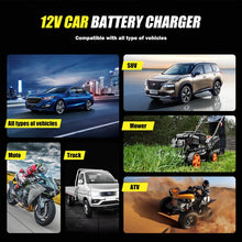Load image into Gallery viewer, FOXSUR Cars Motorcycles 12V Lithium Cattery Charger With Battery Detection, US Plug, EU Plug, UK Plug, AU Plug