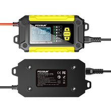 Load image into Gallery viewer, FOXSUR Cars Motorcycles 12V Lithium Cattery Charger With Battery Detection, US Plug, EU Plug, UK Plug, AU Plug