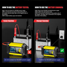 Load image into Gallery viewer, FOXSUR Cars Motorcycles 12V Lithium Cattery Charger With Battery Detection, US Plug, EU Plug, UK Plug, AU Plug