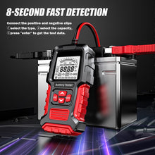 Load image into Gallery viewer, FOXSUR Automobile Motorcycle Battery Voltage Capacity Tester, Red