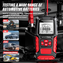 Load image into Gallery viewer, FOXSUR Automobile Motorcycle Battery Voltage Capacity Tester, Red