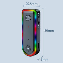 Load image into Gallery viewer, Q3 2-in-1 RGB Light Bluetooth Audio Receiver Launcher Car Audio Adapter, Q3