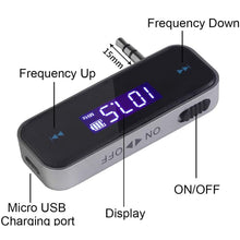 Load image into Gallery viewer, FM-01 3.5mm Music Audio FM Transmitter Mini Wireless Car MP3 Player, FM-01