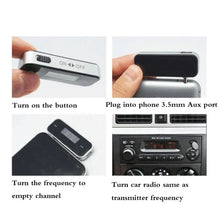 Load image into Gallery viewer, FM-01 3.5mm Music Audio FM Transmitter Mini Wireless Car MP3 Player, FM-01