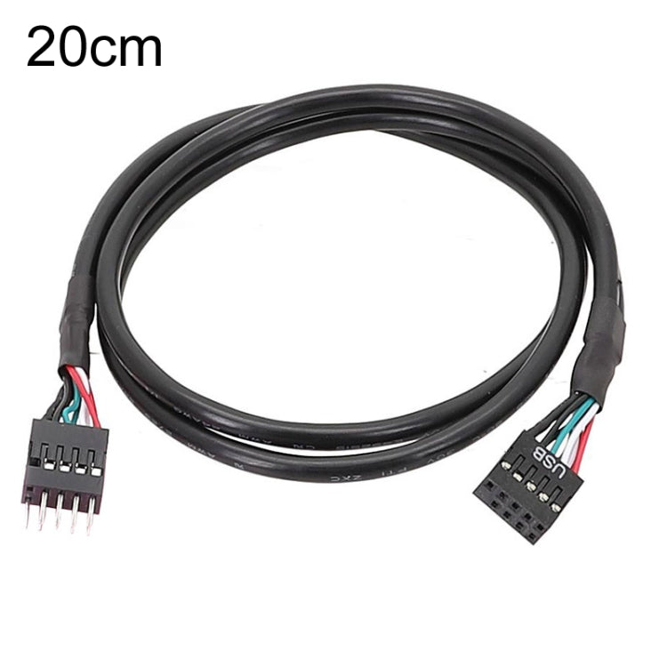 Motherboard 9Pin USB2.0 Extension Cable 26AWG Double Shielded Cord, 20cm, 30cm, 50cm, 60cm