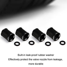 Load image into Gallery viewer, 4pcs /Set Zinc Alloy Car Tire Modified Valve Cap, Black, Silver